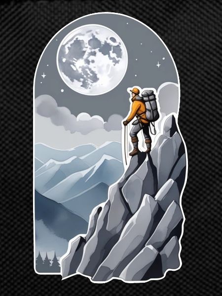 Climbing - Moon - Space