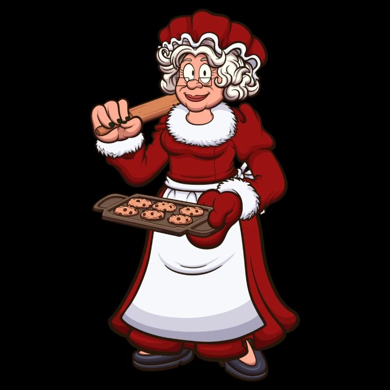 Mère Noël avec des biscuits