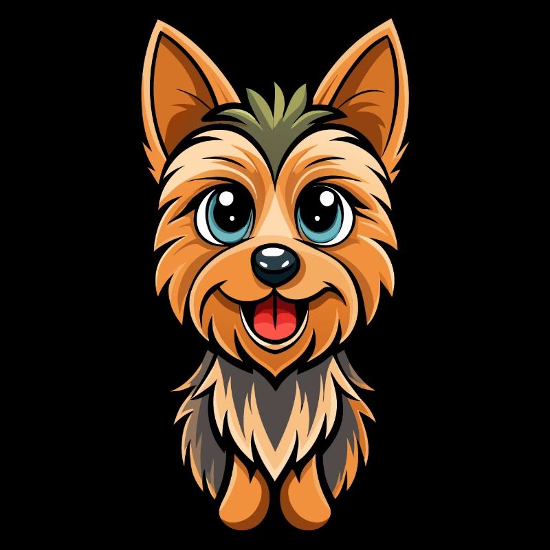Yorkshire Terrier ludique avec jouet
