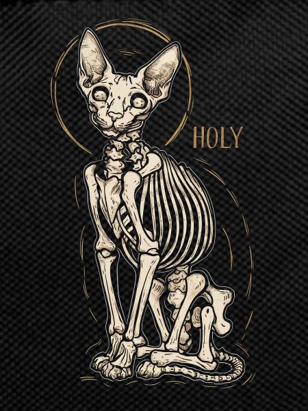 Cat Sphinx Skeleton Tattoo