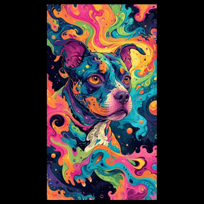 Pitbull psychédélique