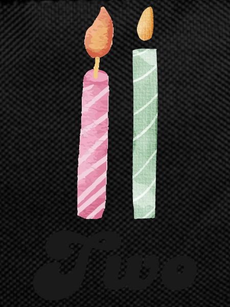 2nd Anniversary Candle