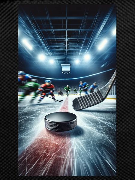 hockey. Stick and puck.