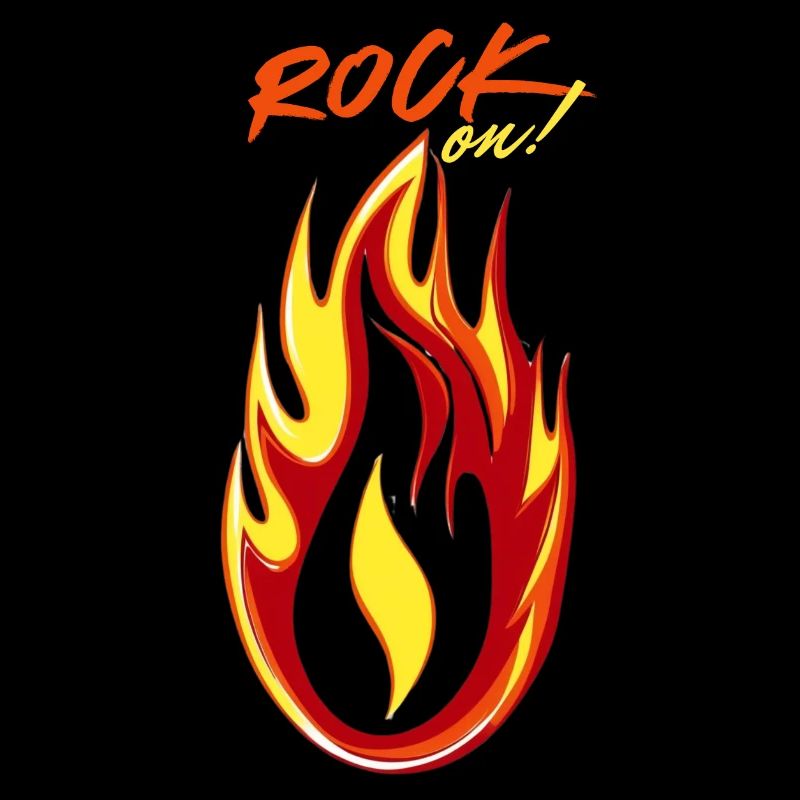 Rock on Fire & Flame