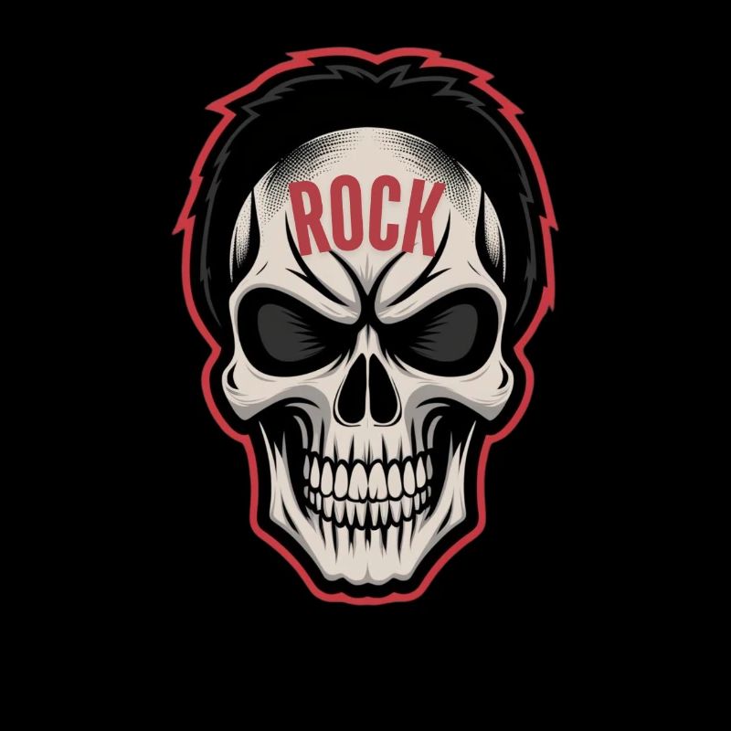 Rock Music Skull