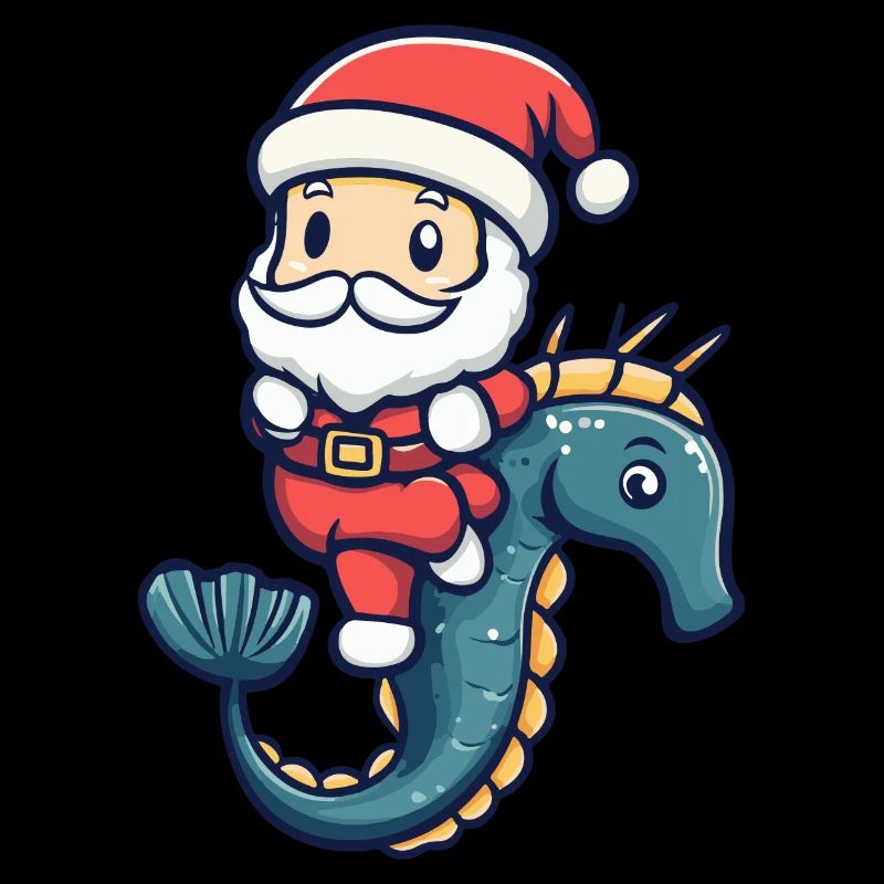 Seepferd Weihnachtsmann