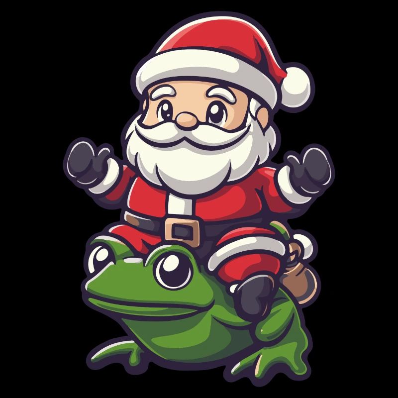 Frog Santa Claus