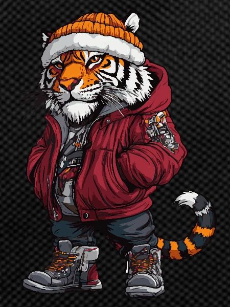 Tiger Funny Winter