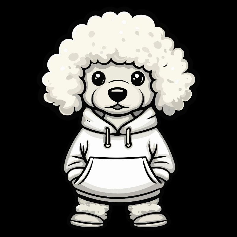 Caniche chien drôle