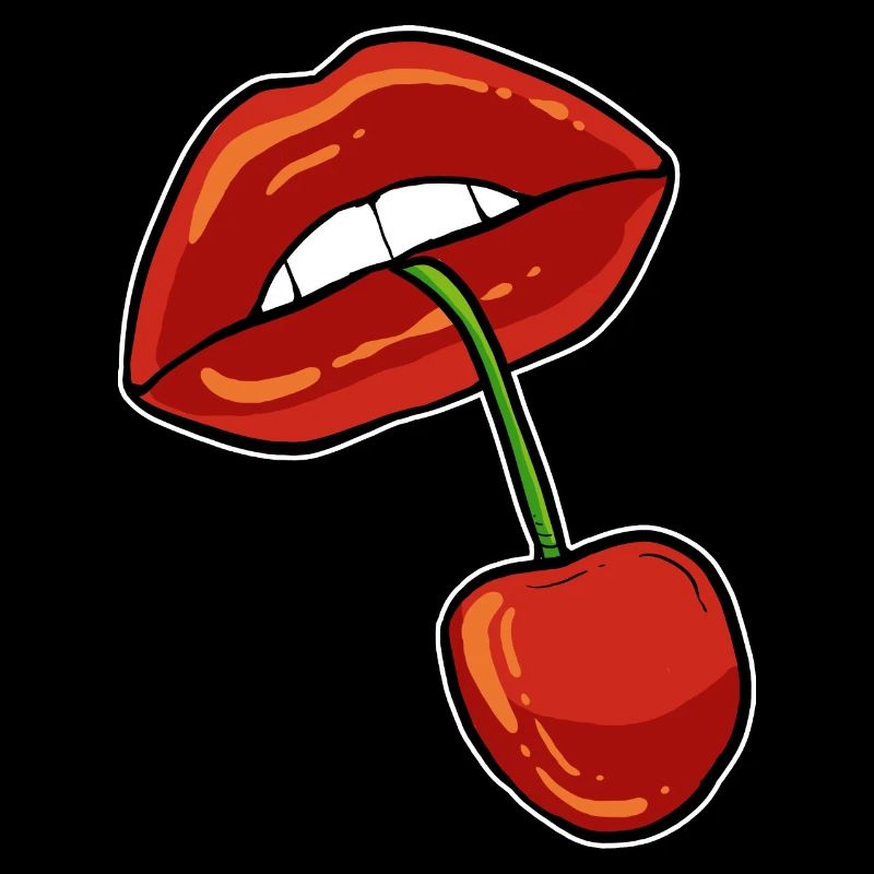 Cherry dessert with crackers Make-up artist poison