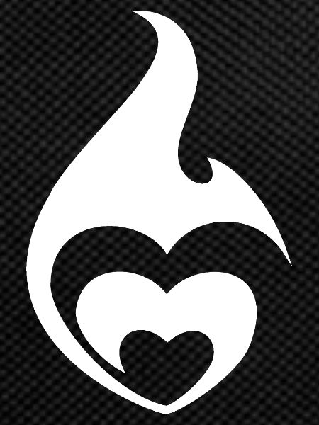 Heart Flames Fire