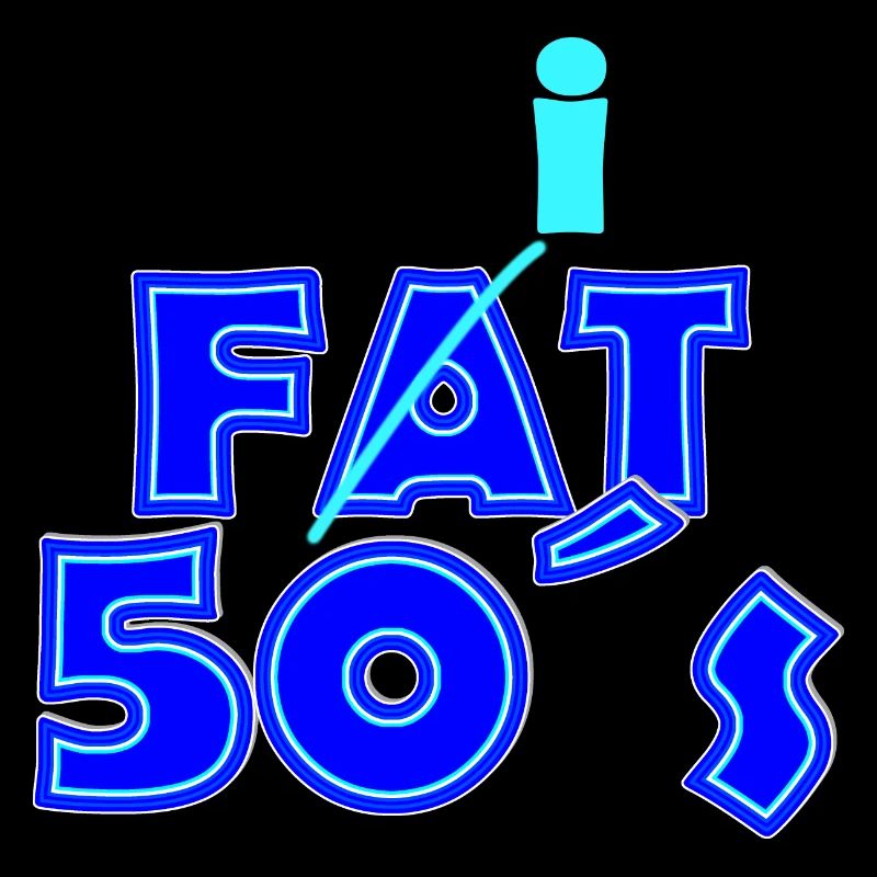 fat 50s blue white