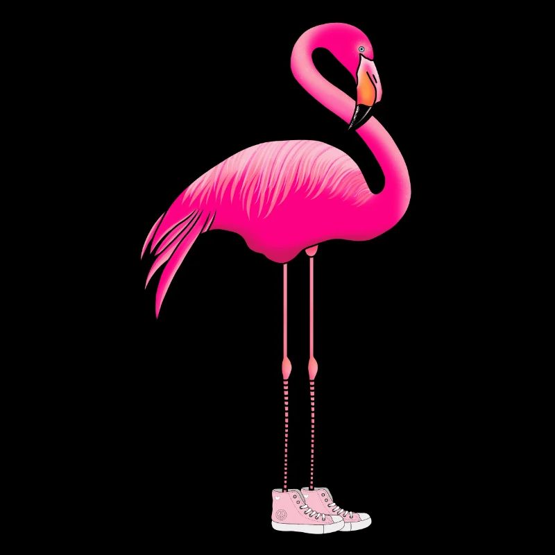 Flamingo avec Sneaker Bird Rose