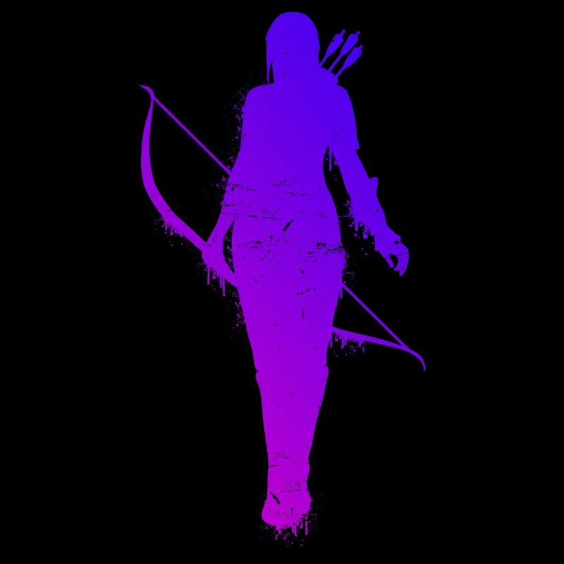 Bogenschießen Damen Mädchen Silhouette Archery Bog