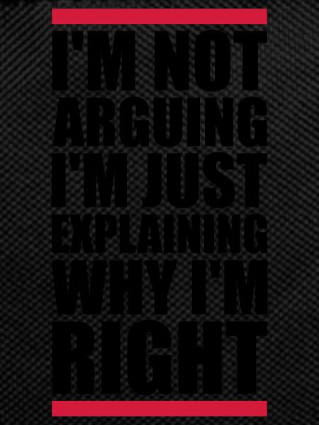 I m not arguing