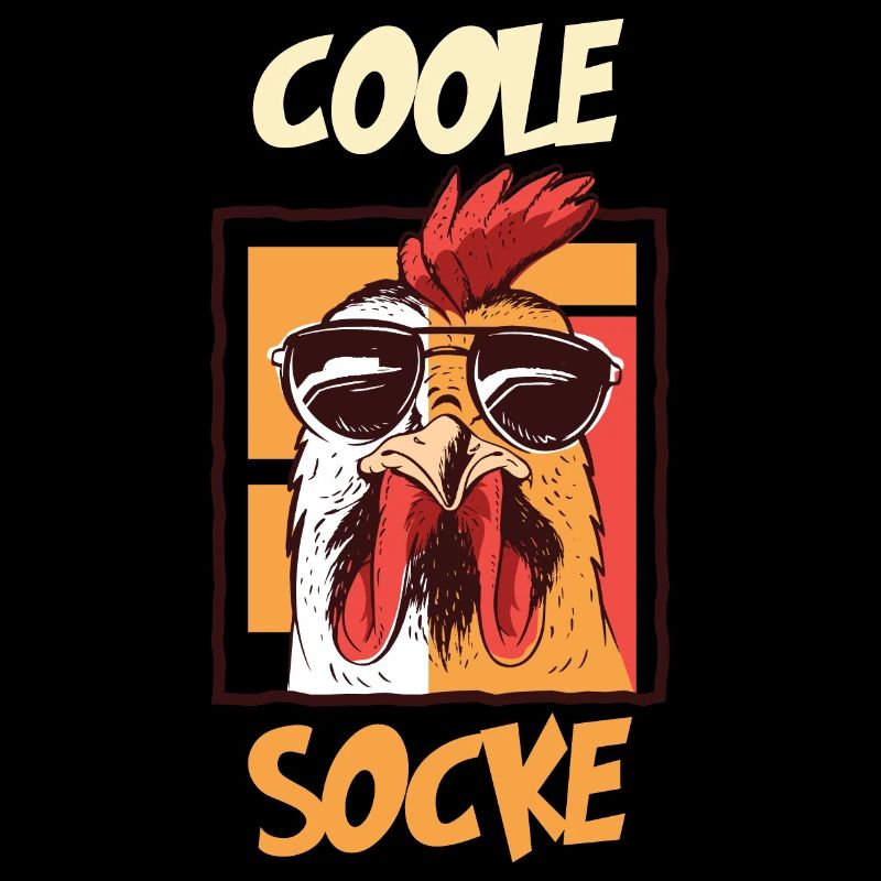 Cool Sock Cool Chicken avec lunettes de soleil Poulet