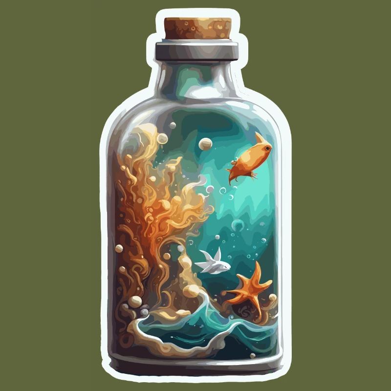 Magic Bottle / Cork / Underwater / Fish