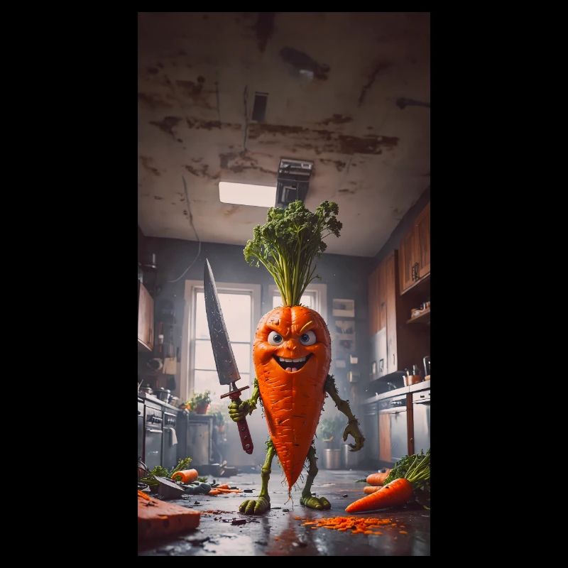 vegetables downfall Apocalypse Monster carrot