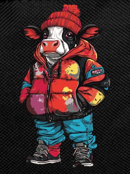 Cow Winter Fashion