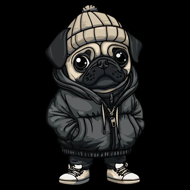 Mops Hund Cartoon