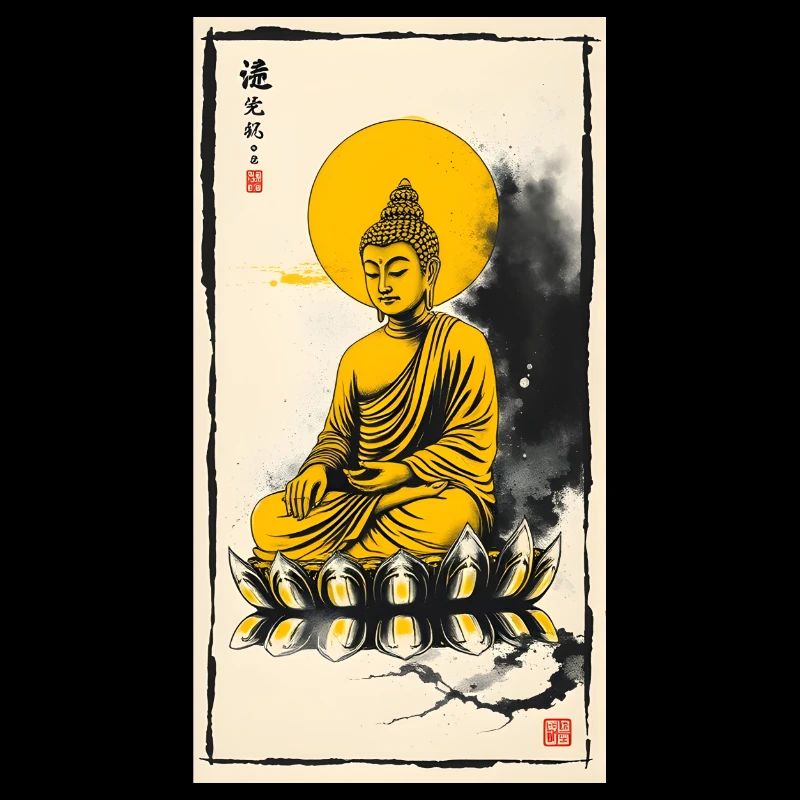 Sitting Golden Buddha