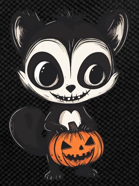 Skunk Halloween Comic Funny