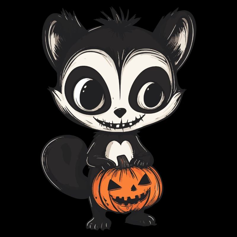 Skunk Halloween Comic Funny