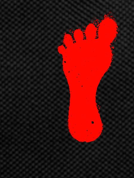 red left foot