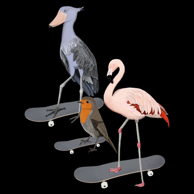 Shoebill Robin Skateboard Bird