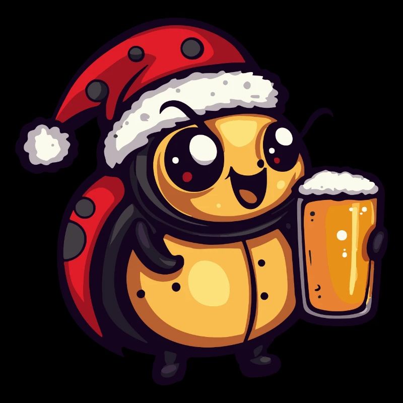 Ladybug Beer Xmas Christmas