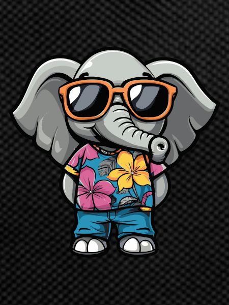Elephant Comic Holiday