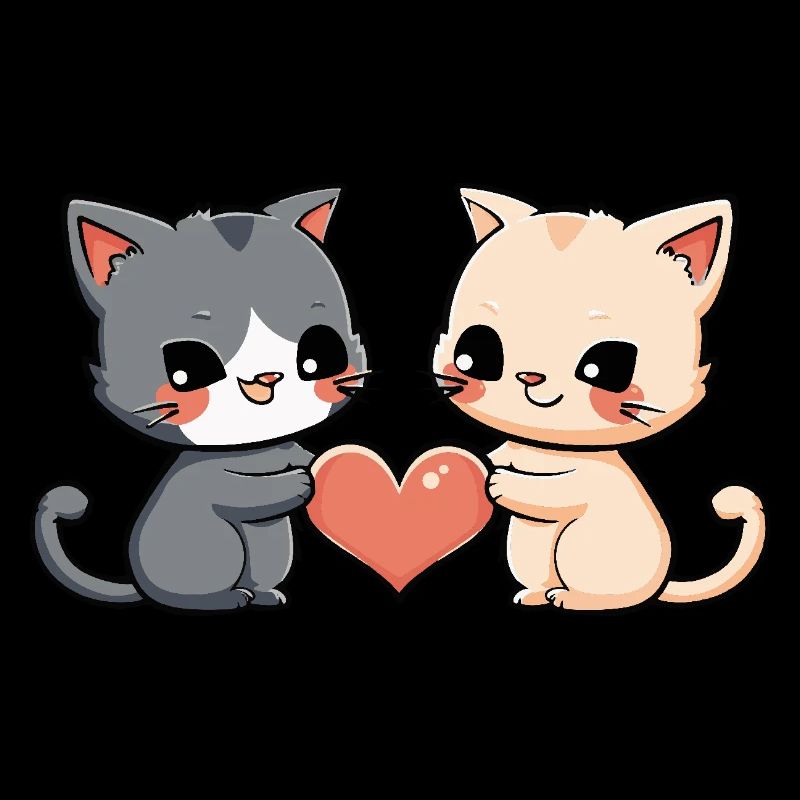 Chat Couple Saint-Valentin