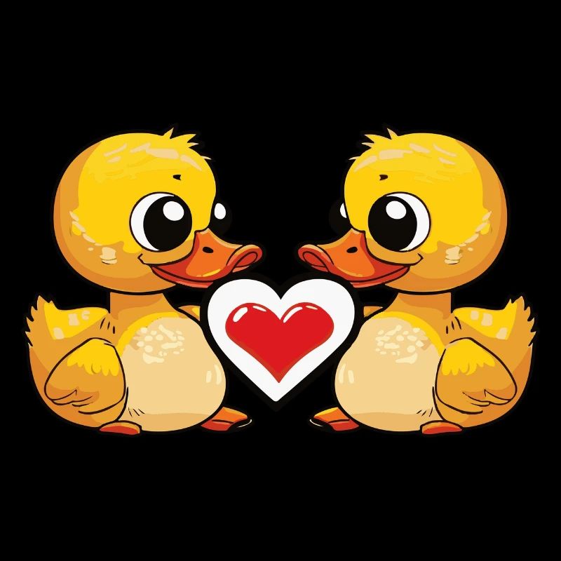 Duck Couple Valentine's Day