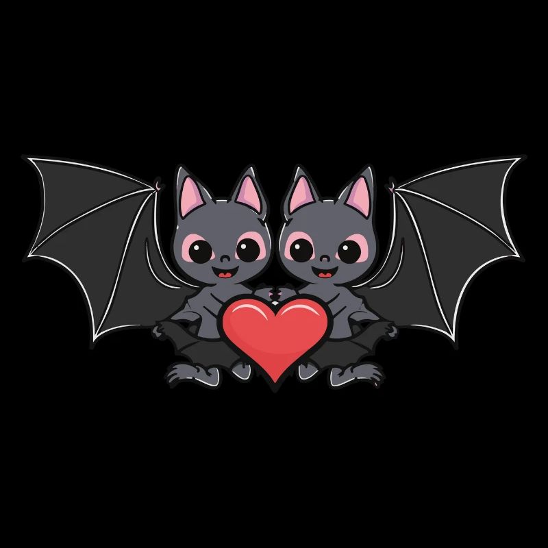 Fledermaus Paar Valentinstag