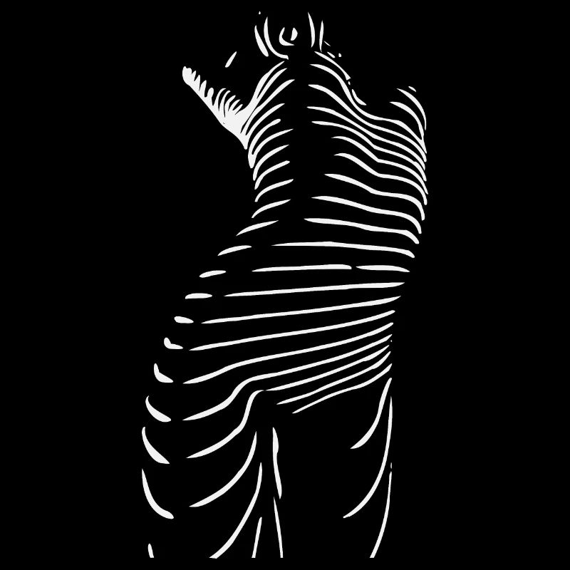 Gestreifte Frau Silhouette