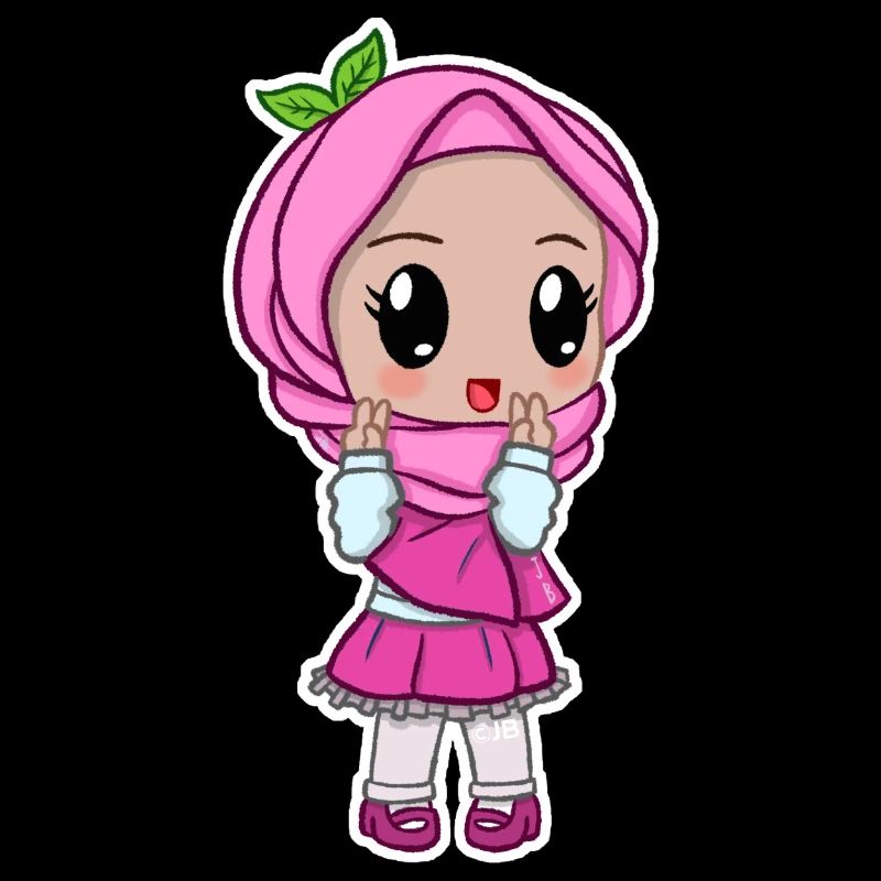 Fille mignonne dans le hijab rose