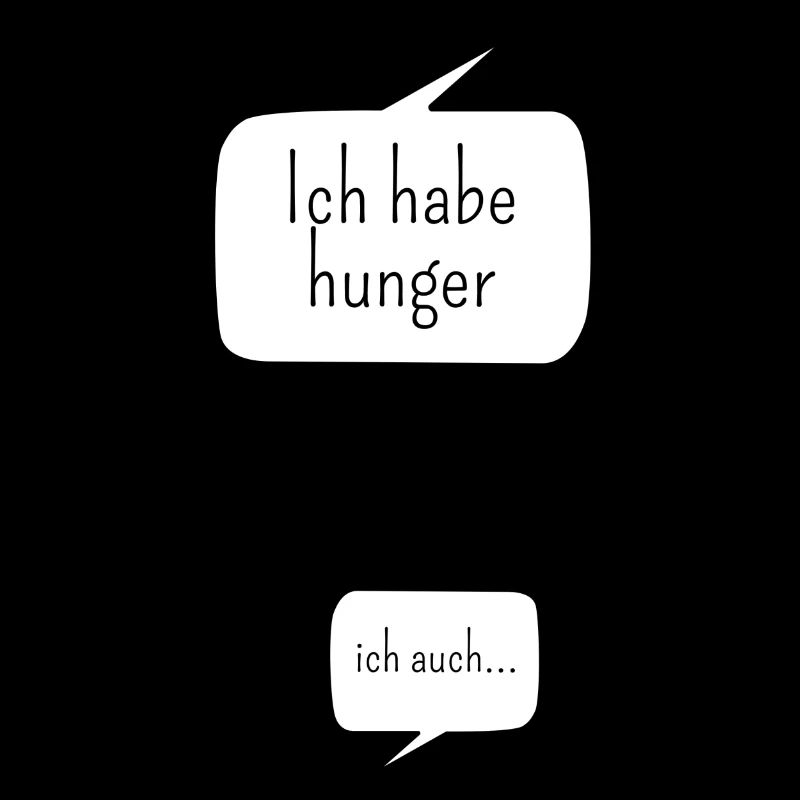 Sprechblasen Mutter und Kind Hunger