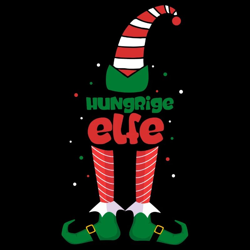 Hungrige Elfe Partnerlook Weihnachtself Weihnachte