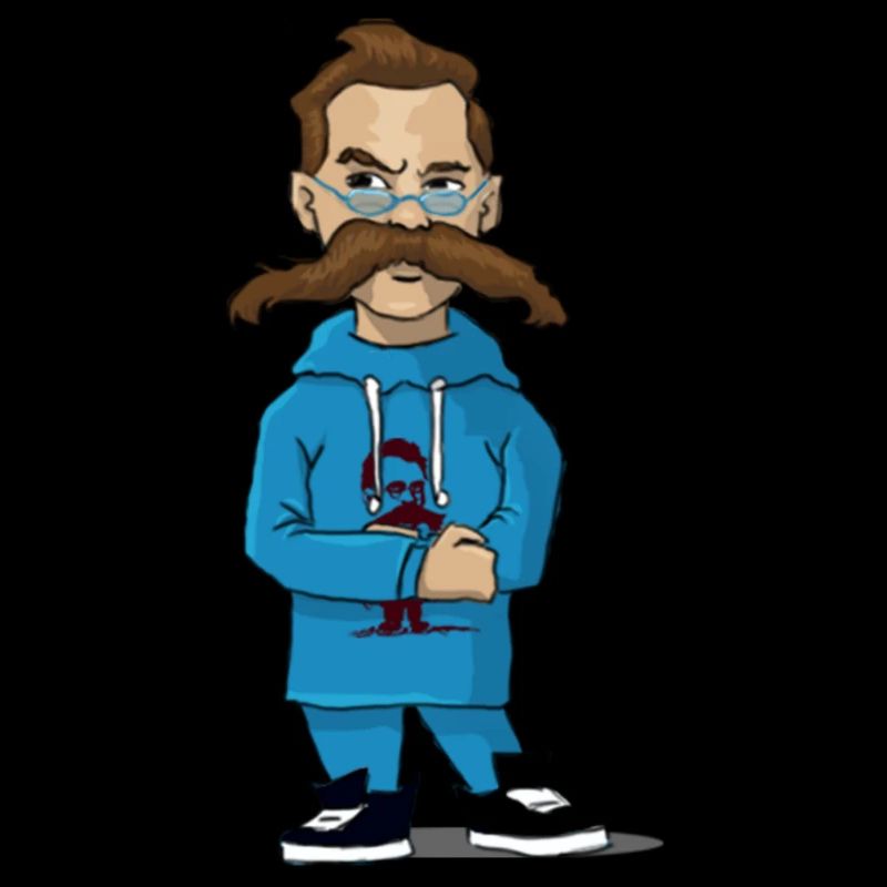 Nietzsche mit blauer Jacke