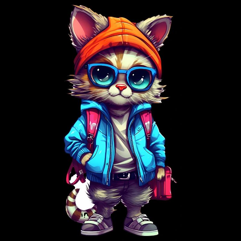 Dessin animé de chat mignon