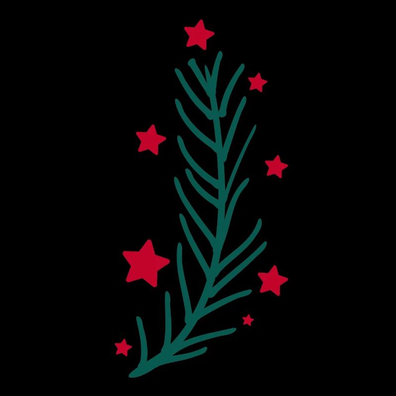 Christmas holly leaf with stars