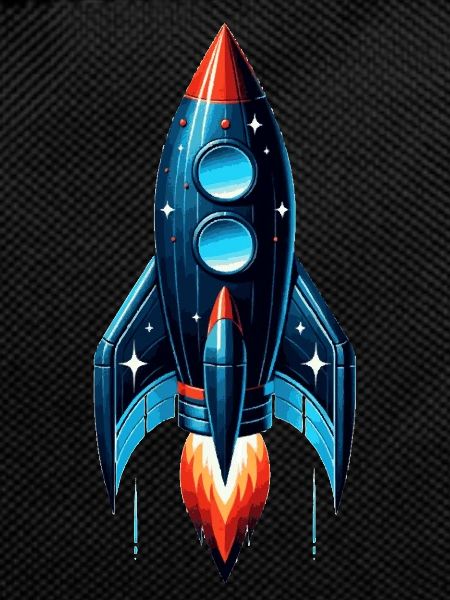 Rocket with Stars | Spaceship