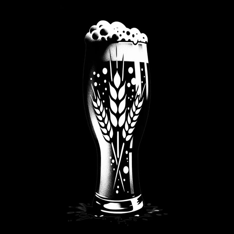 Weizenbierglas | Sprudelndes Bier