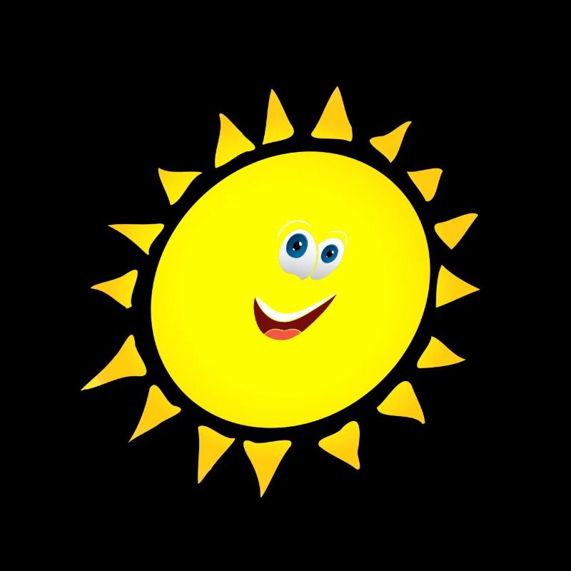 happy sun with face