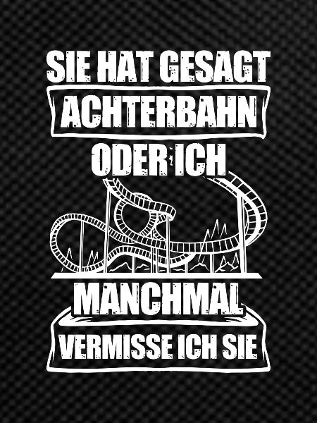 Achterbahn oder ich Freizeitpark Rollercoaster