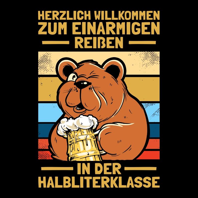 Einarmiges reißen Biertrinker Bierliebhaber Bier
