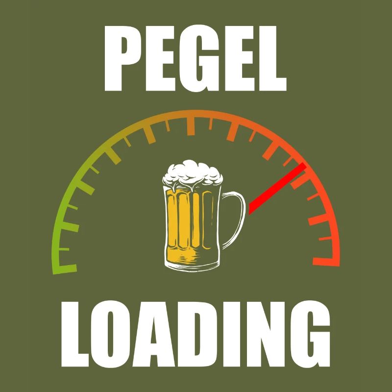 Pegel loading Biertrinker Bierliebhaber Bier Sauf