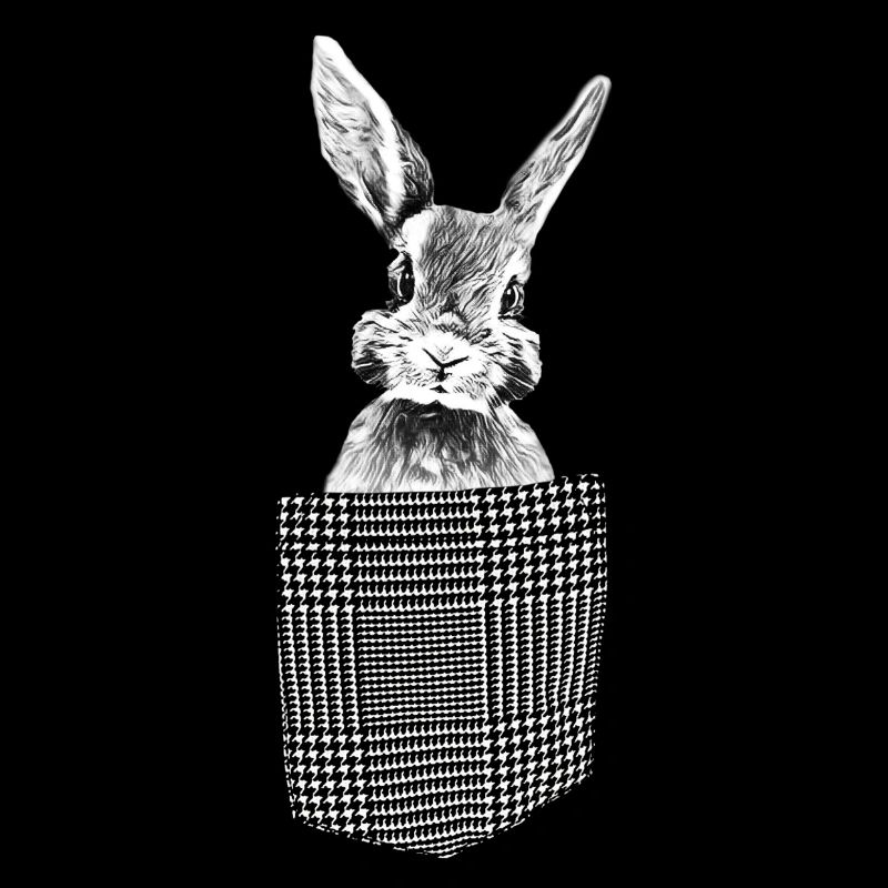 Hase in Brusttasche