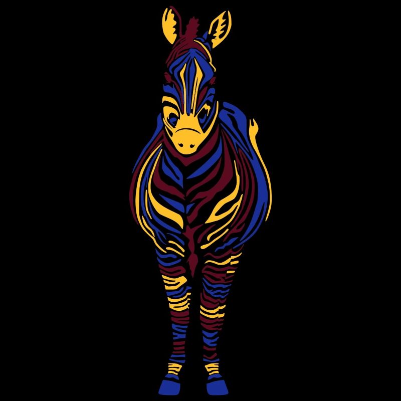 Zebra bunt 3-farbig