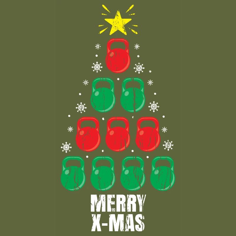 Funny Kettlebells Tree Holiday Workout zu Weihnachten